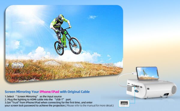 Portable Smart Projector P62 Supports Home Use - Image 2
