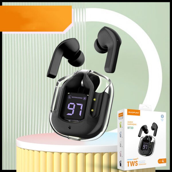 Mini Transparent Wireless Bluetooth Headset Digital Display - Image 5