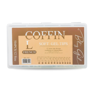 BG-167 Coffin French Tip Press On Soft Tips 500 pcs